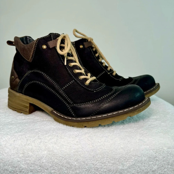 V-ITALIA 1162 GIOVANNE WOMEN’S BLACK/BROWN‎ EUR size 39 BOOTS - Picture 2 of 7